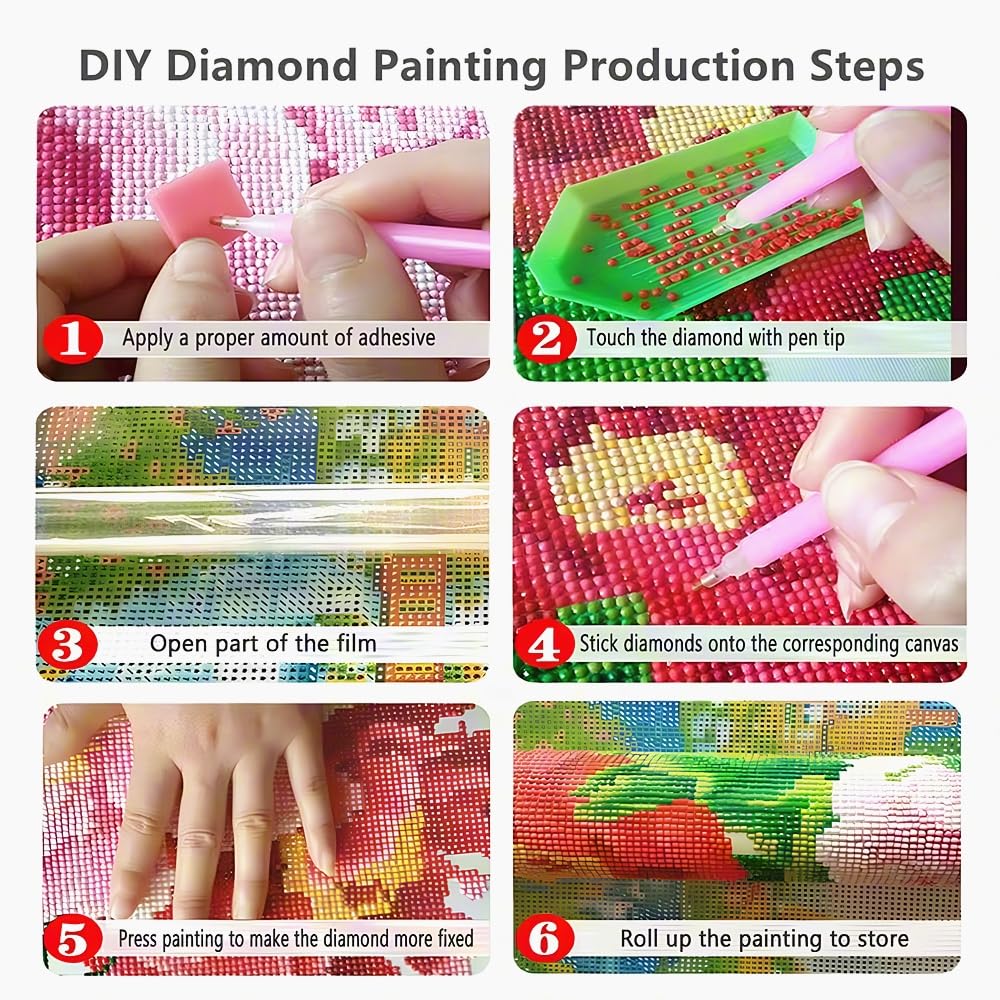 NIHO-JIUMA Diamond Painting Kits Water Lilies, DIY 5D Full Drill Diamond Art Gift for Adult/Teen, Home Decoration (30 X 40 cm / 12 X 16 inches) NIHO-JIUMA