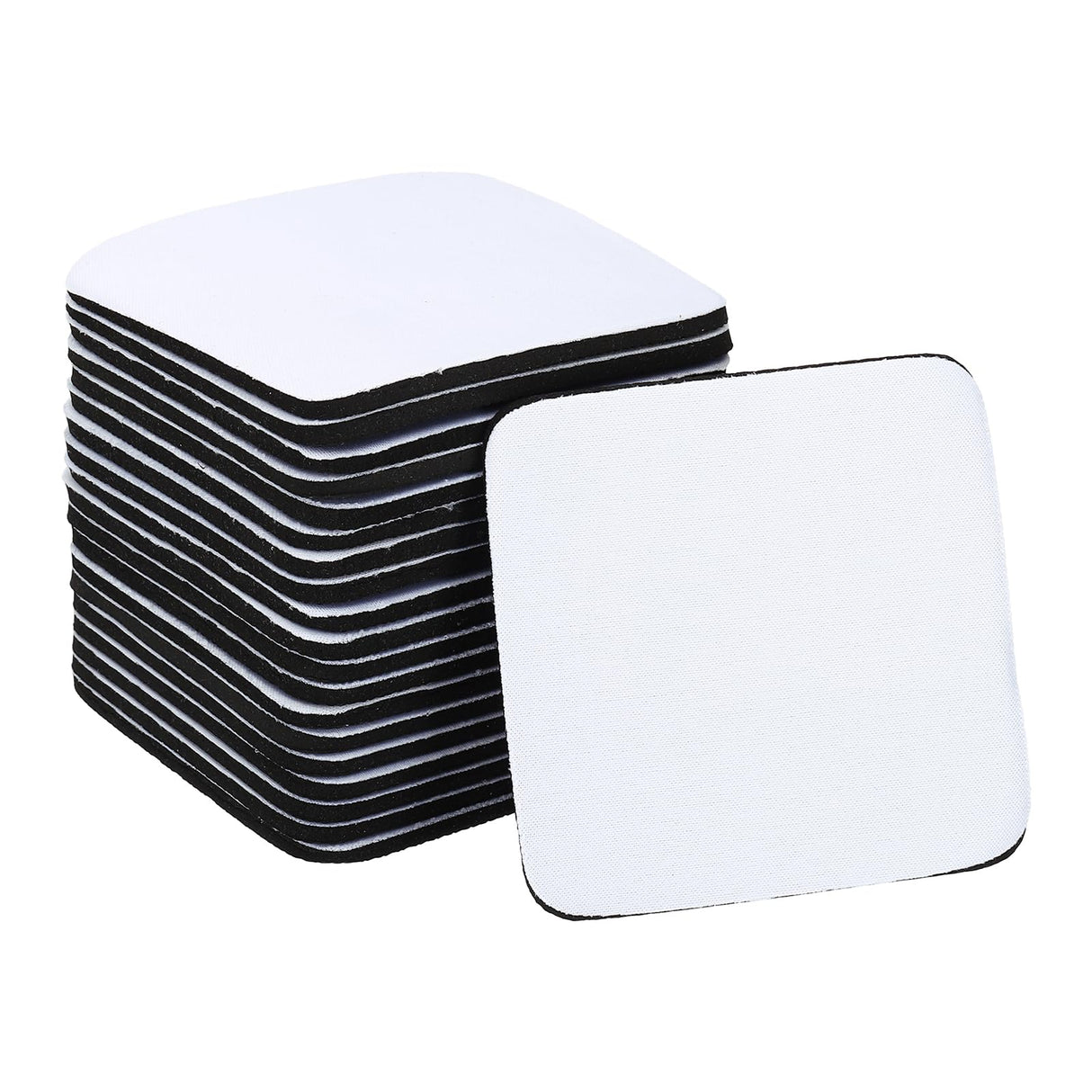 PATIKIL 4in Sublimation Coasters Blanks, 20pcs Sublimation Car Coasters Blanks Bulk Cup Mat Sublimation Blanks Rubber for Crafts DIY Iron On Heat Transfer Press Printing, Square PATIKIL