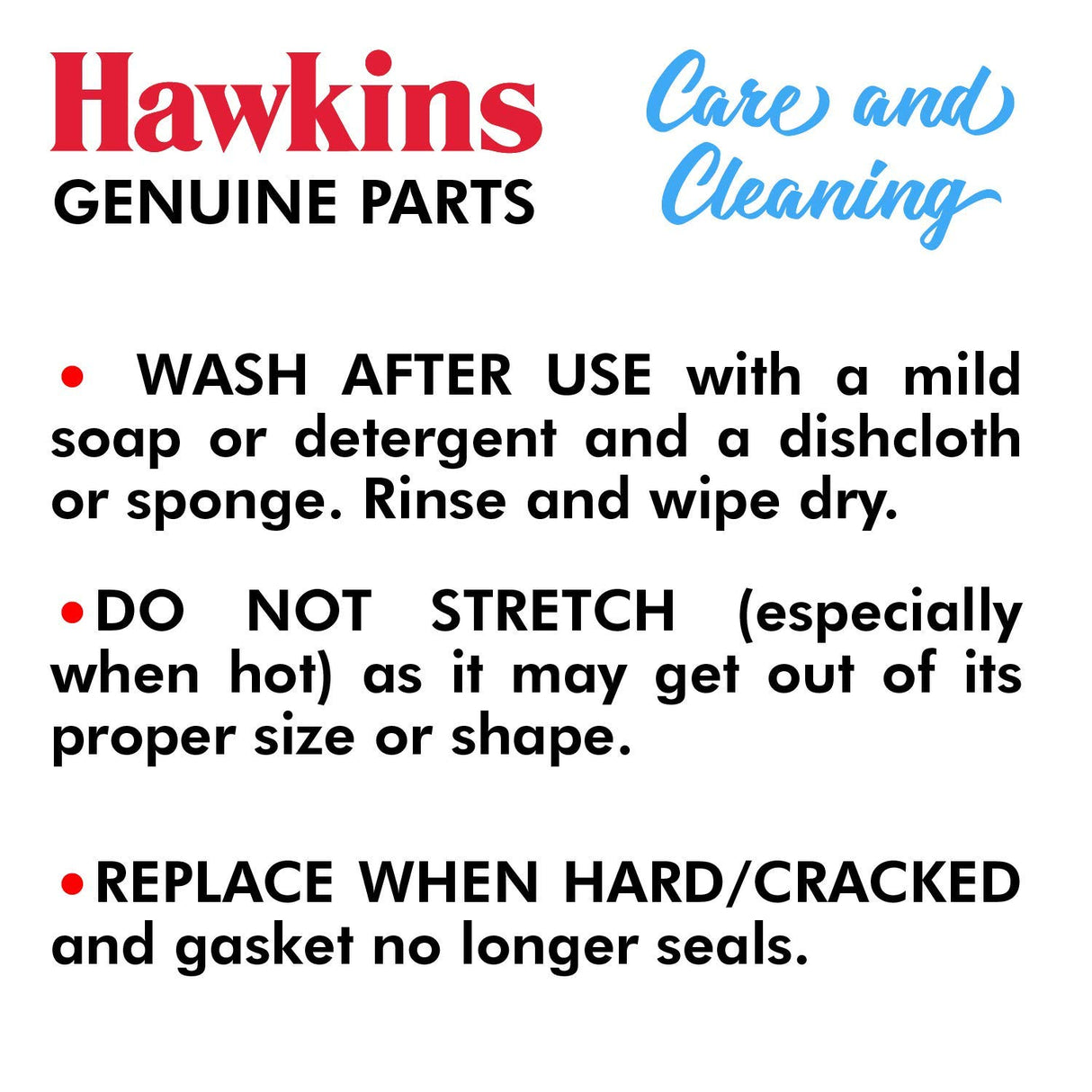 Hawkins Gasket for 3.5 to 8-Liter Pressure Cooker Sealing Ring, Medium, Black HAWKINS