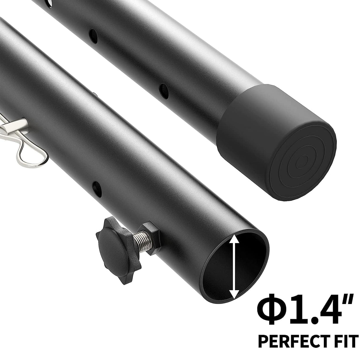 (4-Pack) Folding Table Leg Extenders, Highly Durable Steel Folding Table Leg Risers, Table Leg Extensions for Straight and Bent Legs, Adjustable Table Height Extenders for Rise 3.6in/5.2in Laowu