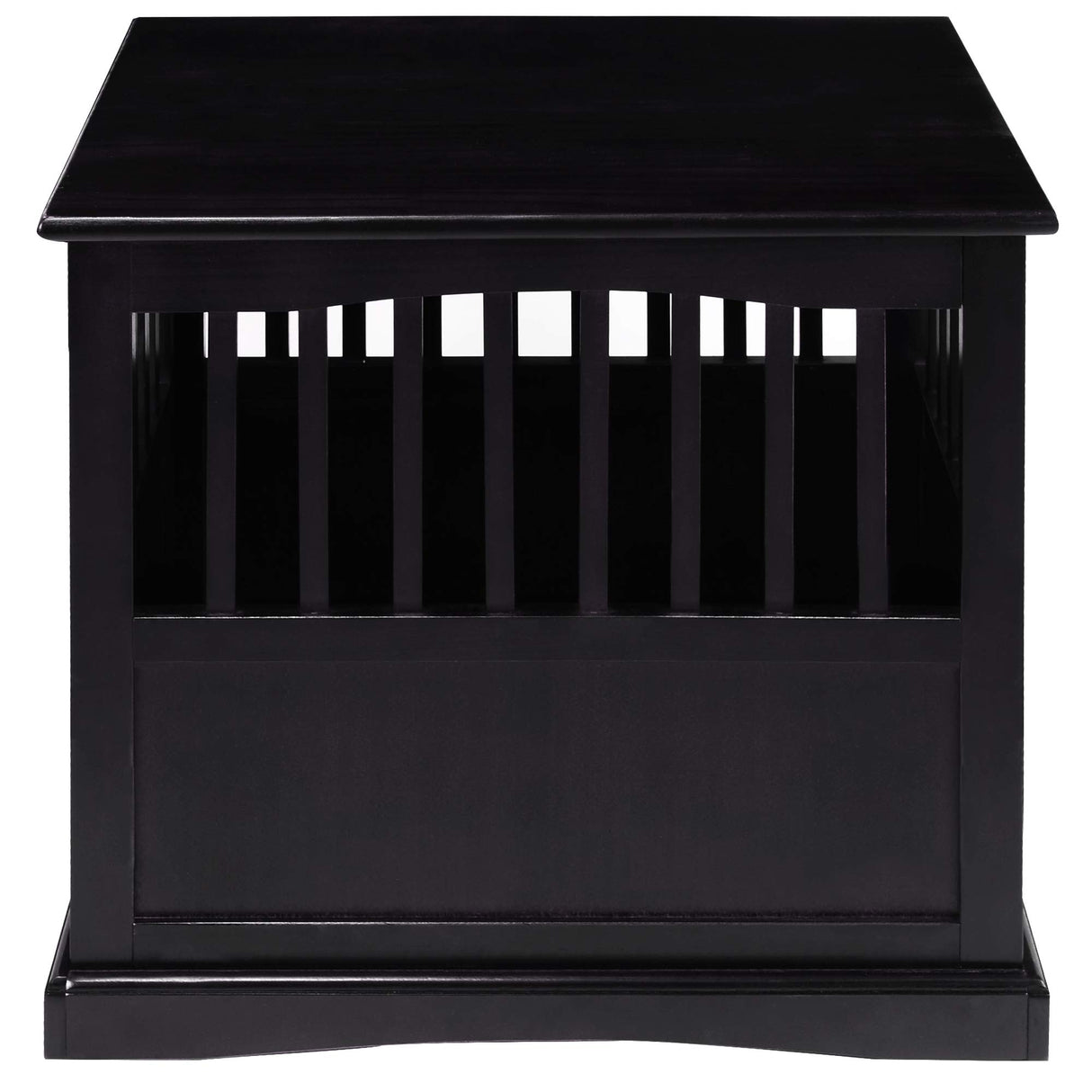 Casual Home Wooden Indoor Dog Crate House Kennel End Table Night Stand Furniture with Lockable Latch for Small to Medium Pets, Black Casual Home