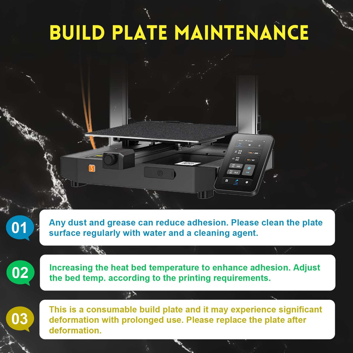 IdeaFormer-3D PEI Build Plate 256x268mm for Anycubic Kobra 3/Kobra 3 Combo, Smooth PEI+Textured PEI Spring Steel Bed Plate Excellent Adhesion 3D Printer Platform for Kobra 3 Series IdeaFormer-3D