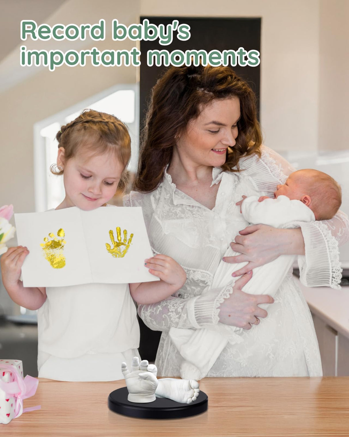 Lilian&Gema Baby Casting Kit Hands and Feet, Newborn Keepsake Foot Hand Mold Kit, Plaster Hand Mold Casting Kit for Babies 0-6 Months, Perfect for First Birthday, New Mom Baby Christmas Gift Lilian&Gema