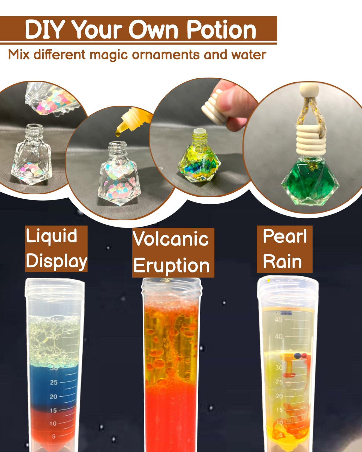 itsfairypro Potion Kits for Kids, Magic Making Set 50+ Mixies with Bottles Hat Glasses & Invisible Pen, Mystery Box Fairy Tricks Craft Toy for Girls Boy Gifts Age 6 7 8 9+ itsfairypro