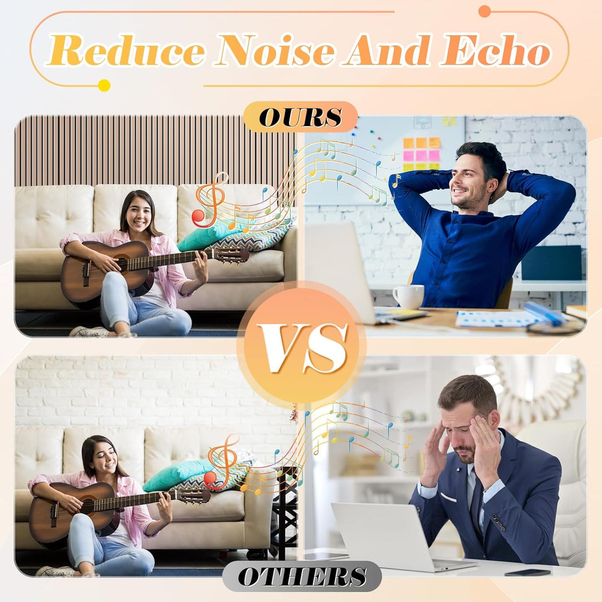 12 Pack Large Acoustical Wall Panels, Sound Proof Panels for Wall, 16 x 12 x 0.4 Inches Self-Adhesive Acoustical Soundproof Panels,Acoustic Treatment for Home Office Recording Studio Camel laapee