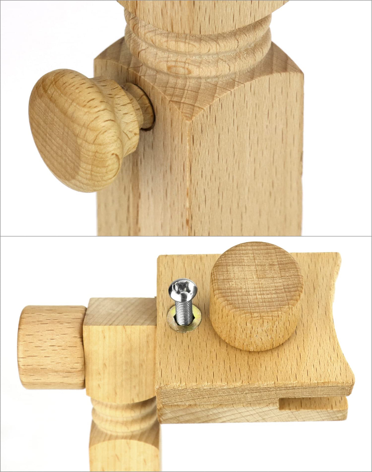 QWORK Embroidery Stands, Beech Wood Embroidery Hoop Stand, Adjustable Rotating Cross Stitch Stand Lap, Hands-Free Embroidery Frame Stand for Art Craft Sewing Projects QWORK