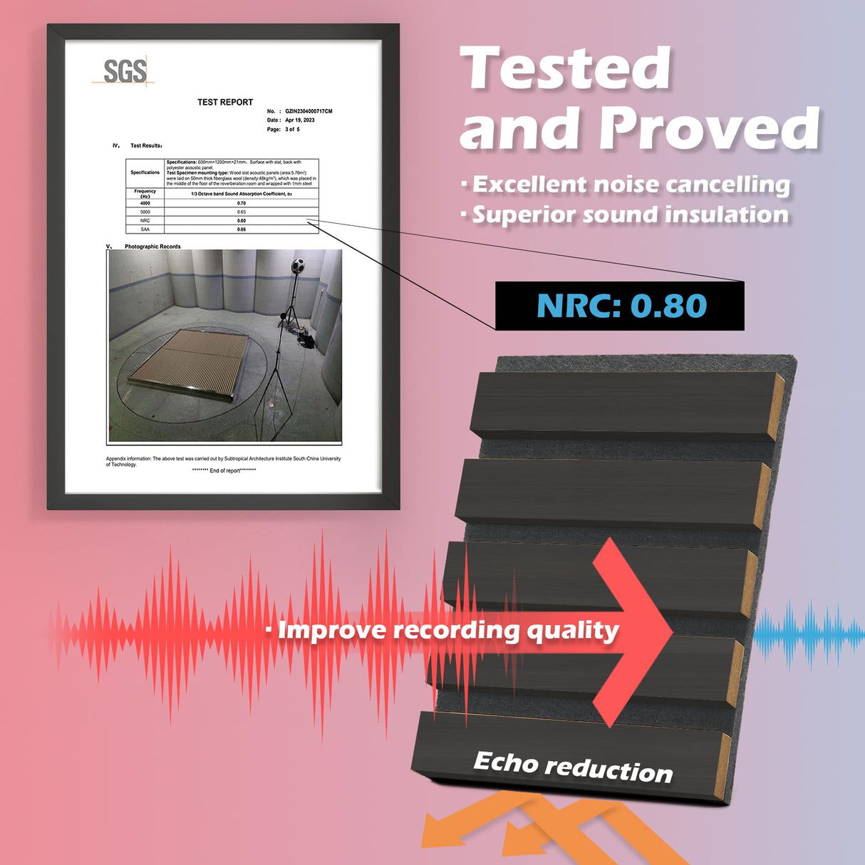 Art3d 2-Pack 108" x 12" Acoustic Wood Panels for Wall, Soundproof Wood Slat Panel for Wall and Ceiling, 3D Fluted Sound Absorbing Paneling for Interior Wall Decor, Living Room, Bedroom - Blackwood Art3d