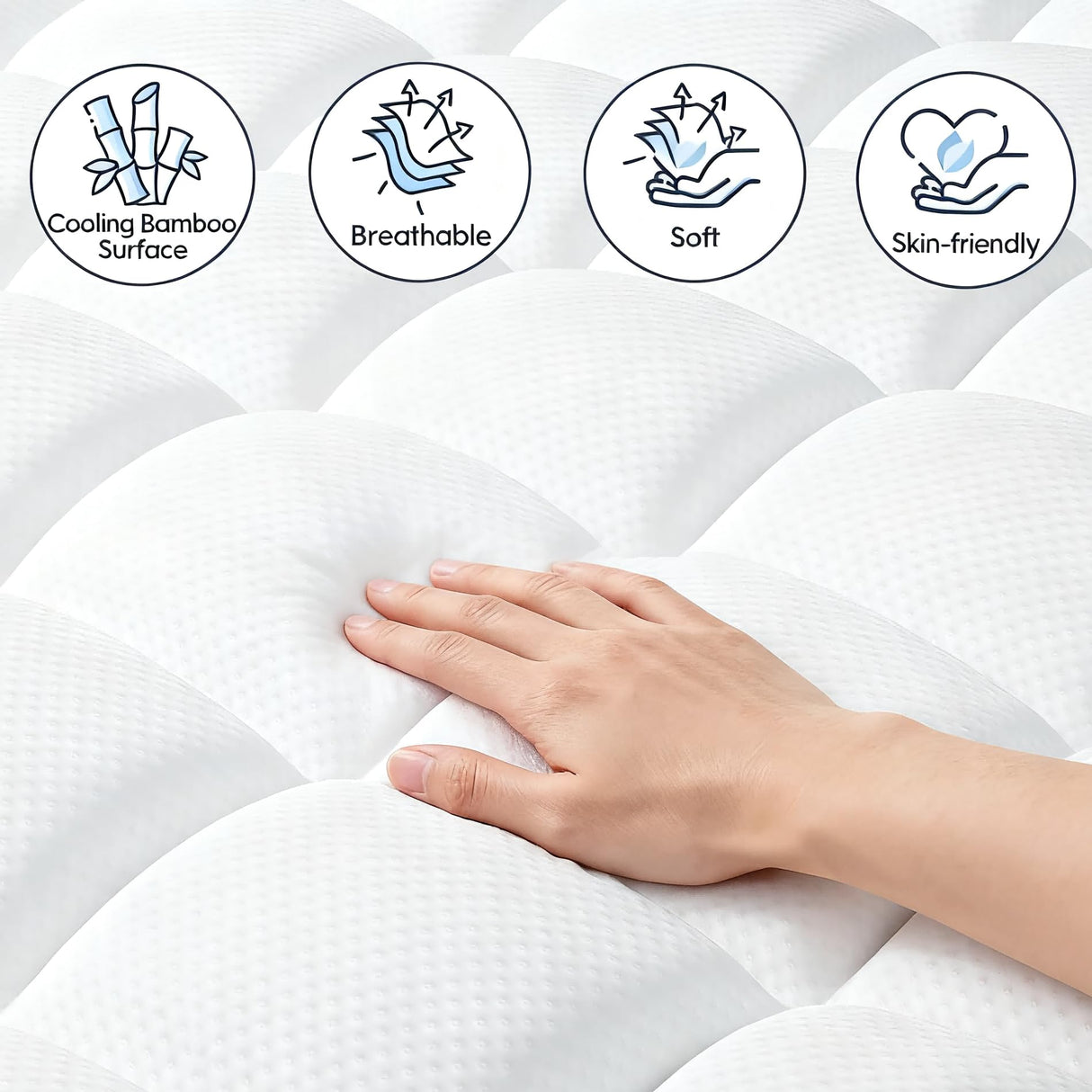 ELEMUSE King Size Dual Layer 3 Inch Memory Foam Mattress Topper, 2 Inch Cooling Gel Memory Foam and 1 Inch Thick Soft Pillow Top Mattress Pad Cover for Back Pain Relief, Bed Topper for Side Sleep ELEMUSE