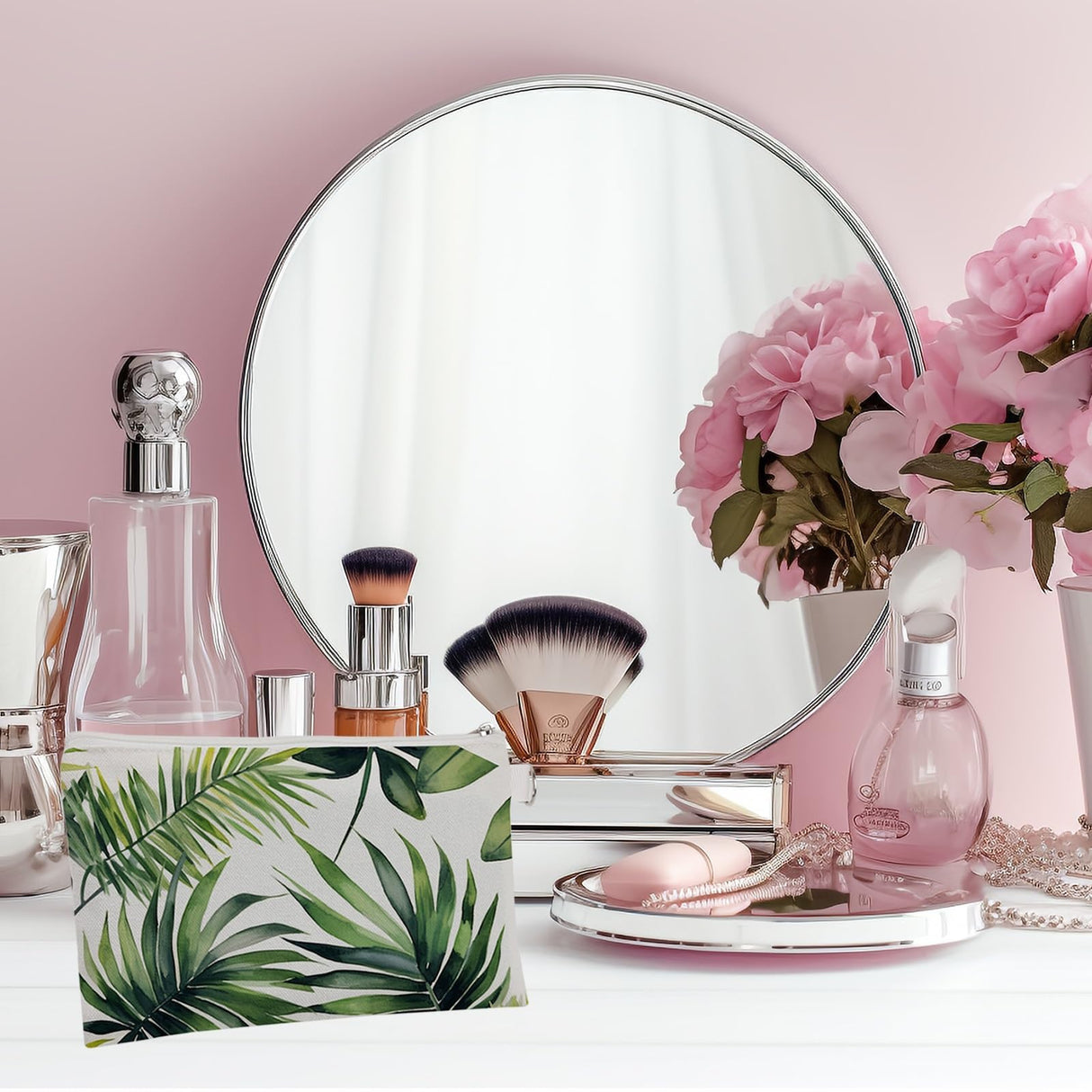 OKBA 15 Pcs Sublimation Blank canvas makeup bags bulk, Multi-purpose Cosmetic Bag,DIY Heat Transfer Cosmetic White Bags, 7.28 * 4.72 inches (18.5 * 12cm) OKBA