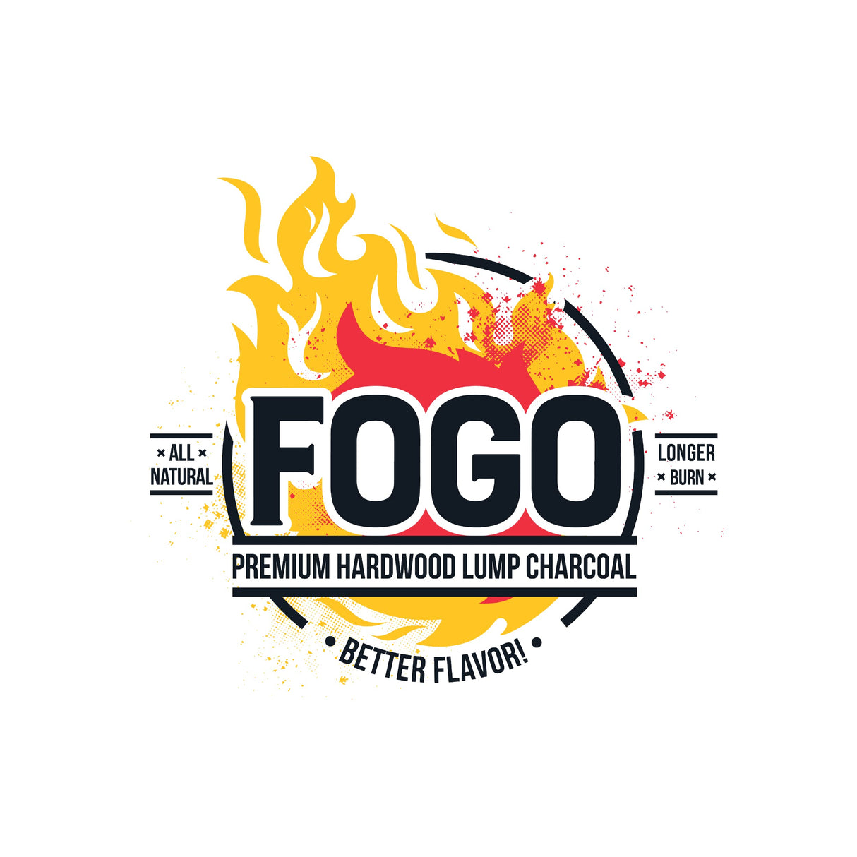 FOGO Premium Oak Restaurant Grade All-Natural Hardwood Medium and Small Sized Lump Charcoal for Grilling and Smoking, 17.6 Pound Bag FOGO