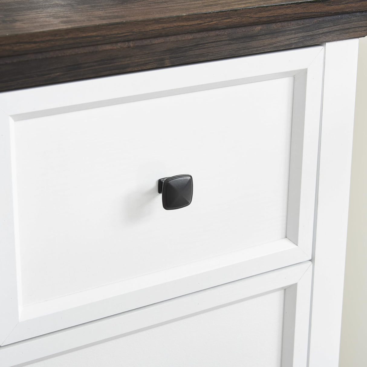 CKEASEAN 6 Drawer Dresser, Farmhouse Dresser, Nightstand Chest of Drawer for Bedroom, Wood Storage Chest of Drawers Storage Cabinet for Living Room, Hallway,Entryway (White, 6 Drawer) CKEASEAN