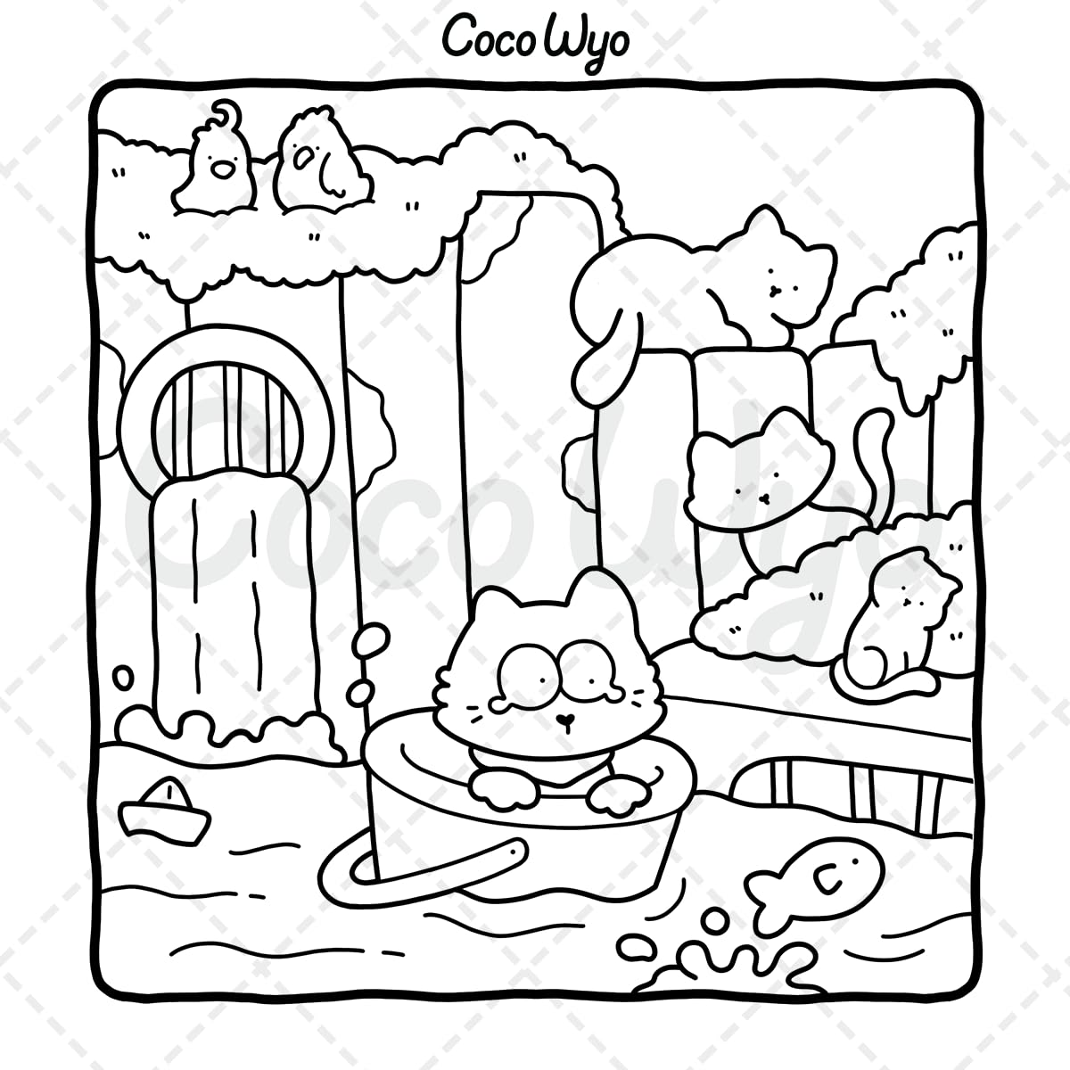The Little Cat: Cozy Life of Kitty Coloring Book for Adults and Teens (Cozy & Cute Coloring) Independently Published