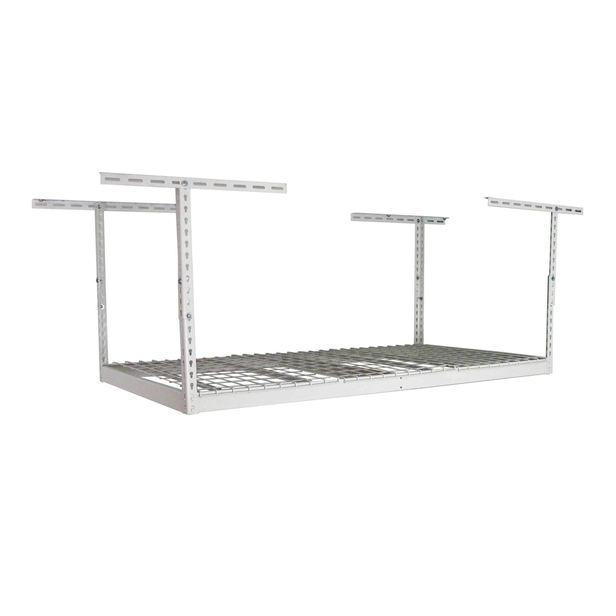 MonsterRax Garage Ceiling Storage Rack - Heavy Duty 400 lb Capacity, Adjustable Shelving, Ceiling Mount, 3x6 White (12"-21") MonsterRAX Storage Solutions