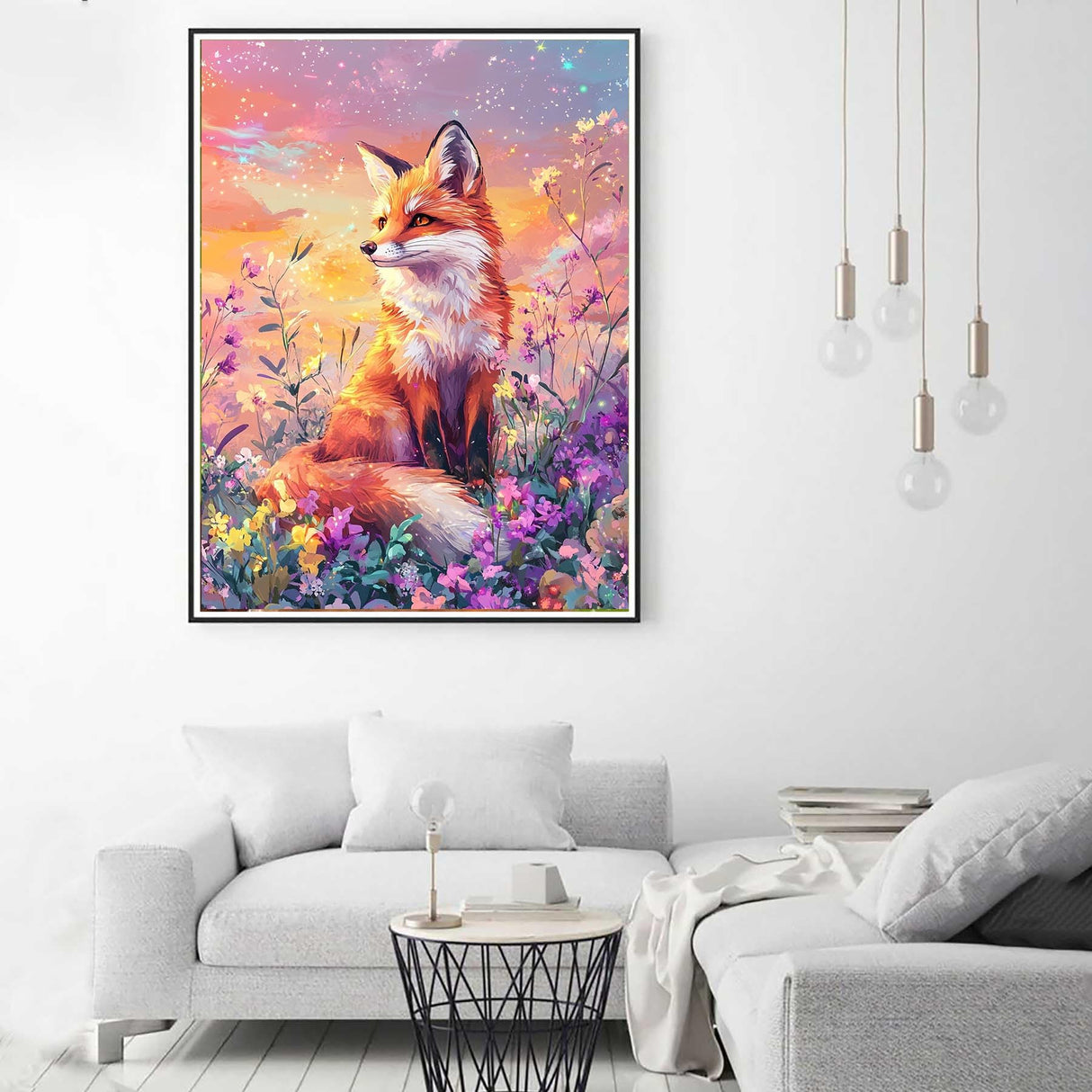 Zariocy Paint by Numbers Kits for Adults - Fox DIY Oil Paintings Canvas Acrylic Paint Set - Animal Paint by Numbers Kit for Beginners and Ideal for Home Decor 16x20 inch Zariocy