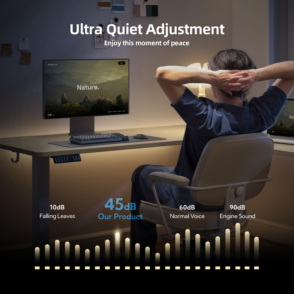 YDN L Shaped Standing Desk, Electric Standing Desk L Shape Adjustable Height Dual Motor, 63 x 55 Inch Corner Standing Desk with Splice Board for Home Office, Large Standing Desk, Nature YDN