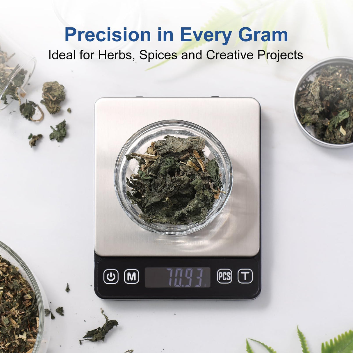 KitchenTour Digital Kitchen Scale - 500g/0.01g High Accuracy Precision Multifunction Food Meat Scale Small Scale Jewelry Lab Carat Powder Scale with Back-Lit LCD Display(Batteries Included) K KitchenTour