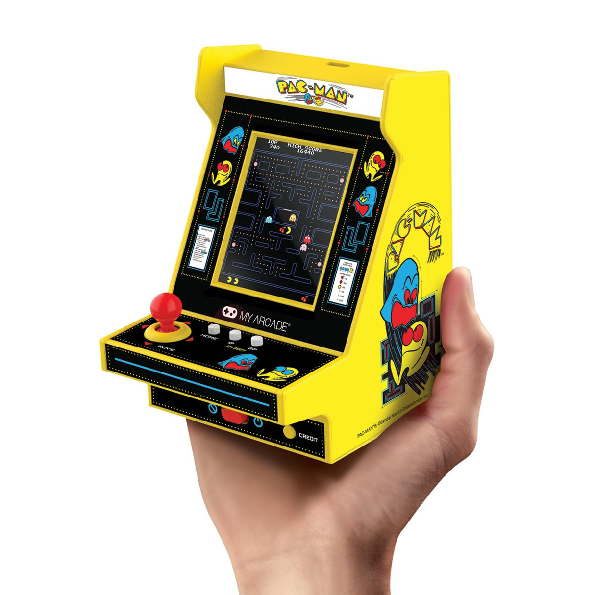 My Arcade Pac-Man Nano Player Pro: Mini Arcade Machine, 4.8" Fully playable Video Game Collectible My Arcade