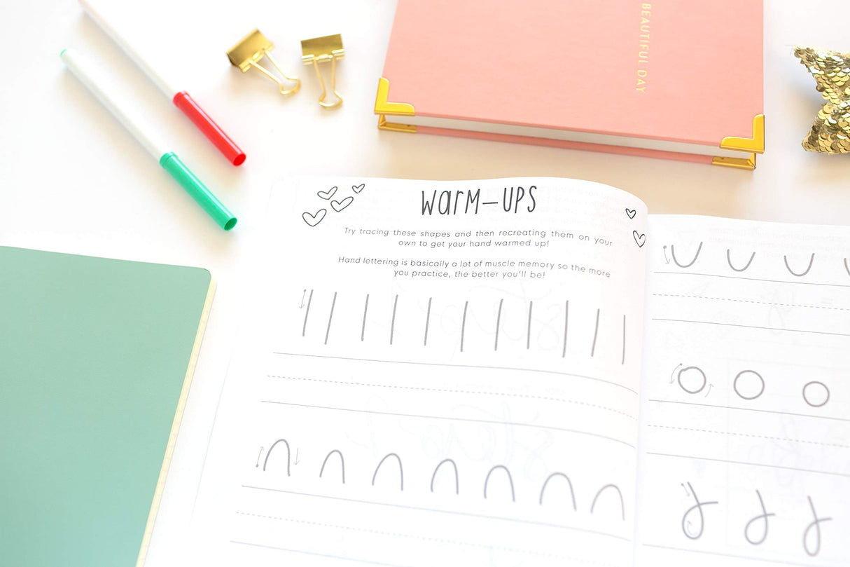 Hand Lettering and Modern Calligraphy for Kids: A Fun Step by Step Guide and Practice Workbook for Beginners and Children Ages 8 and up WoodArtSupply