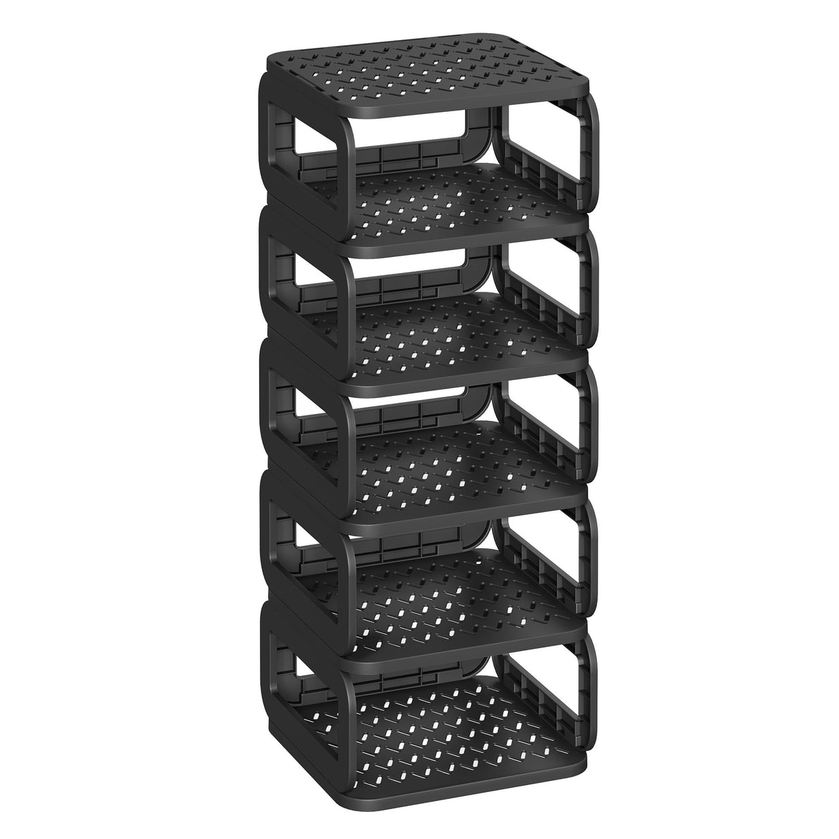 SONGMICS Shoe Rack, Shoe Organizer, 6 Shelves, Shoe Storage, Narrow Shoe Shelf, Open Shelf for Entryway, Living Room, Bathroom, Space-Saving, Ink Black ULPC037B01 SONGMICS