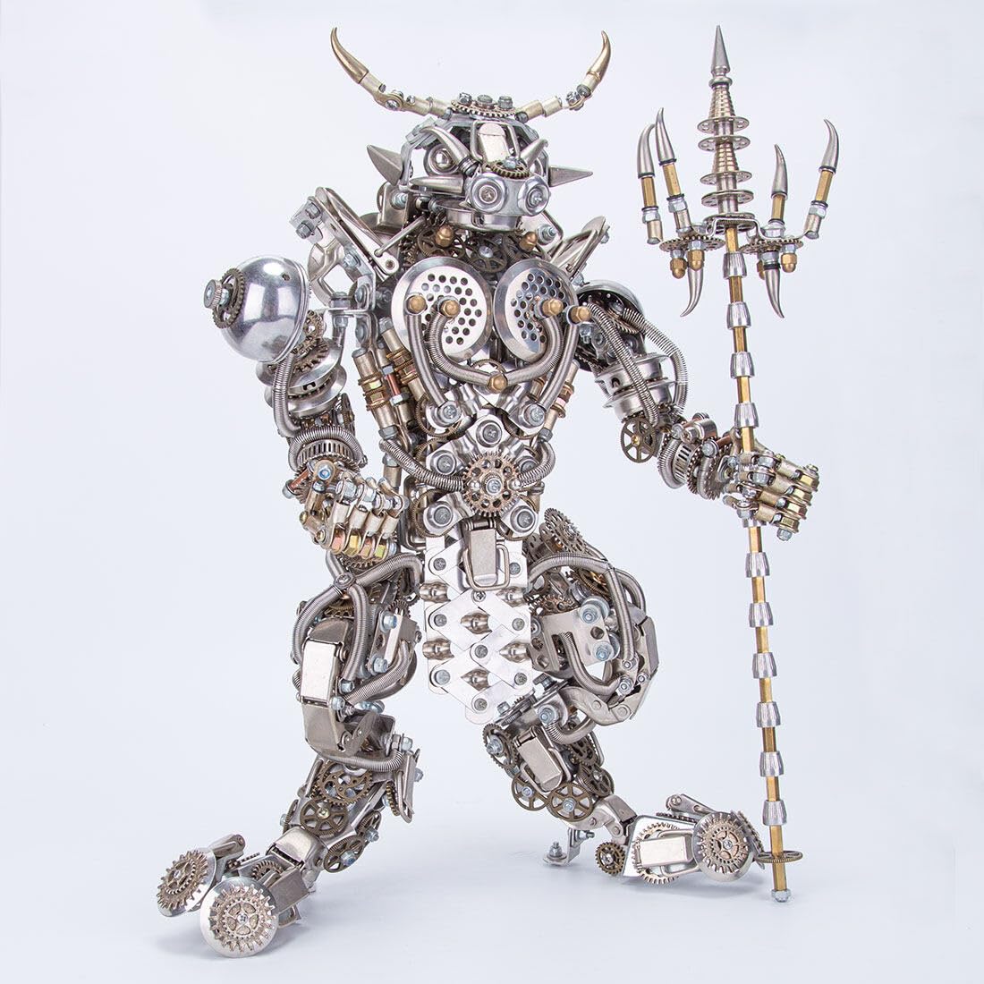 LOCHE 3D Metal Puzzle Model Kits, 3D Metal Steampunk Mechanical Bull-Headed Man 3D Jigsaw Puzzle, 2500+ Pieces 3D Laser Puzzle DIY Assembly 3D Metal Model for Adults LOCHE