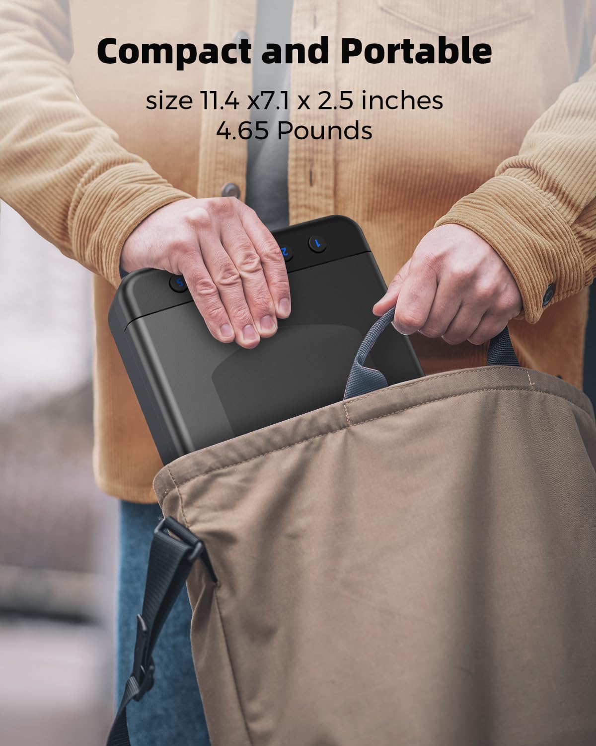 HOLEWOR Pistol Safe Car Gun Safe Small Handgun Safe Quick Release Portable Keypad Gun Lock Box for Nightstand, Bedside, Vehicle Under Seat, Drawer HOLEWOR