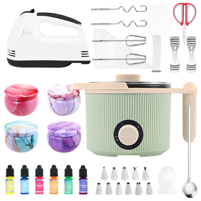 TOAUTO Candle Making Kit with Wax Melting Pot & Cake Decoration Set - Includes Piping Tips, Mixer & More for DIY Candle & Cake Decorating, Perfect for Candle Cake Creations and Crafting