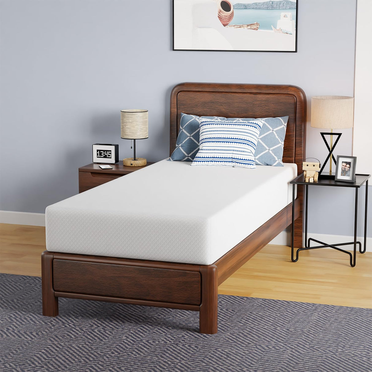 6/8/10/12 inch Gel Memory Foam Mattress for Cool Sleep & Pressure Relief, Medium Firm Mattresses CertiPUR-US Certified/Bed-in-a-Box/Pressure Relieving (10 in, Twin) FDW