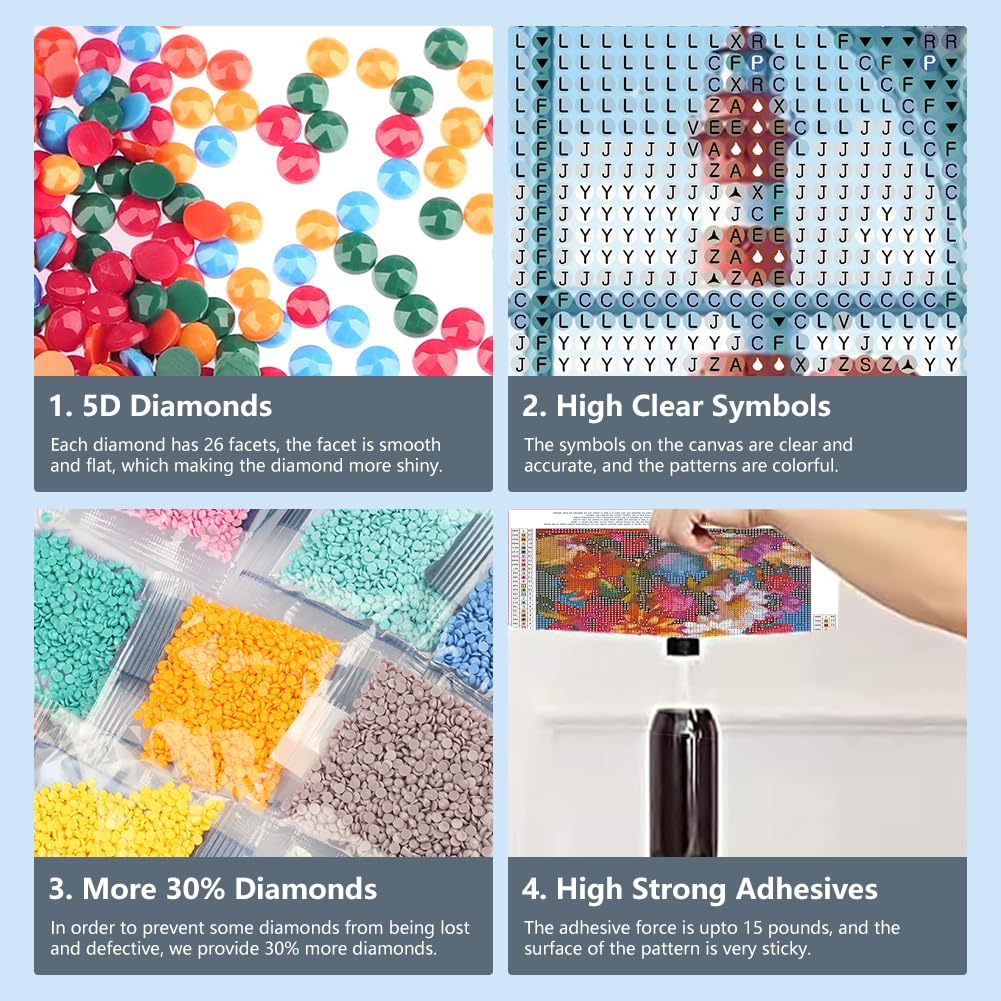 FHBUBPUP Beach Diamond Painting Kits for Adults, Lighthouse Diamond Art Kits for Beginners, 5D DIY Full Drill Round Diamond Point Gem Art, Craft Gift Suitable for Home Wall Decoration 12×12Inch FHBUBPUP