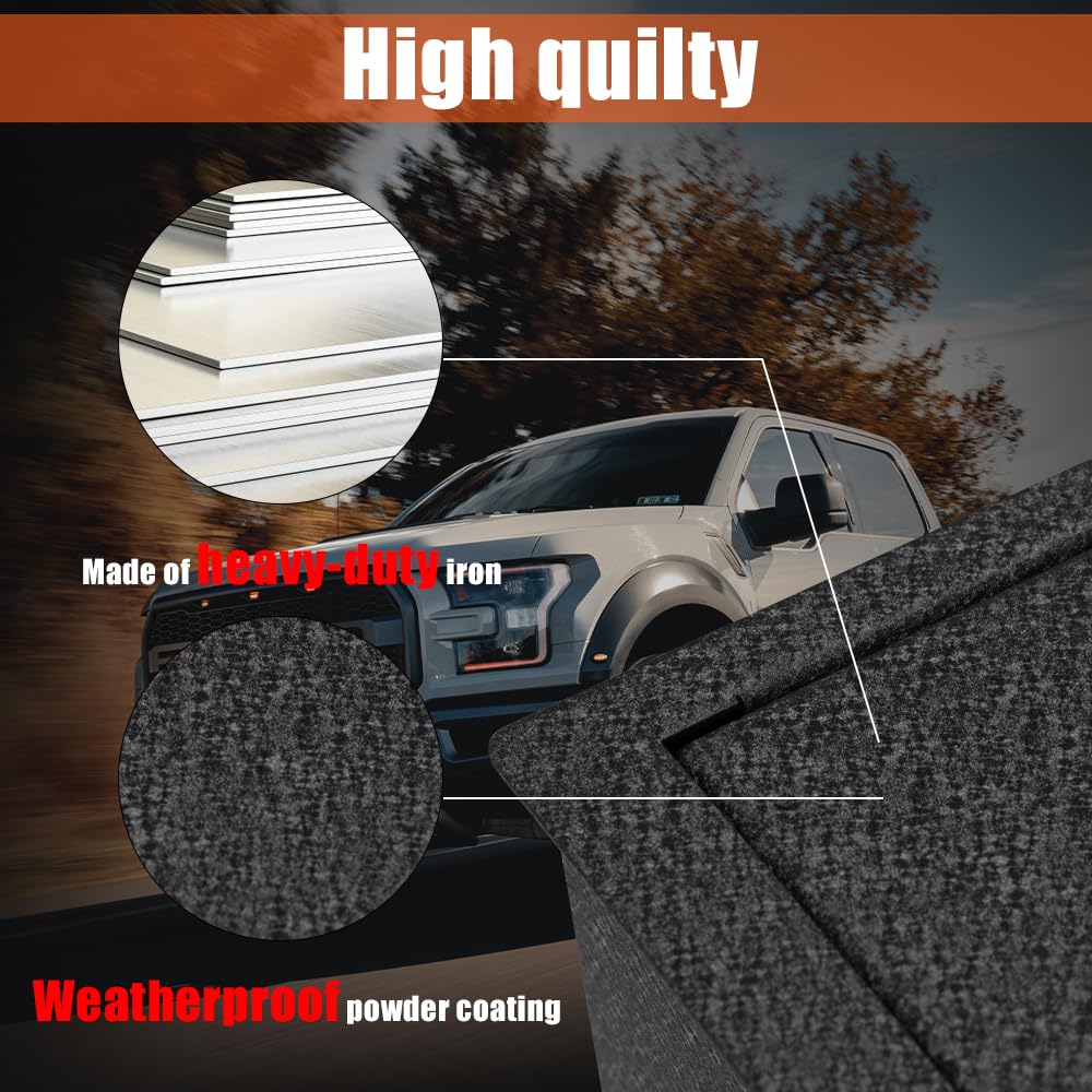 YOULAI Center Console Gun Safe - Console Gun Vault Compatible with Chevy Silverado 1500/GMC Sierra 1500 2023-2025, FIT 2022 Refreshed Model with Electronic Keypad Lock. YOULAI