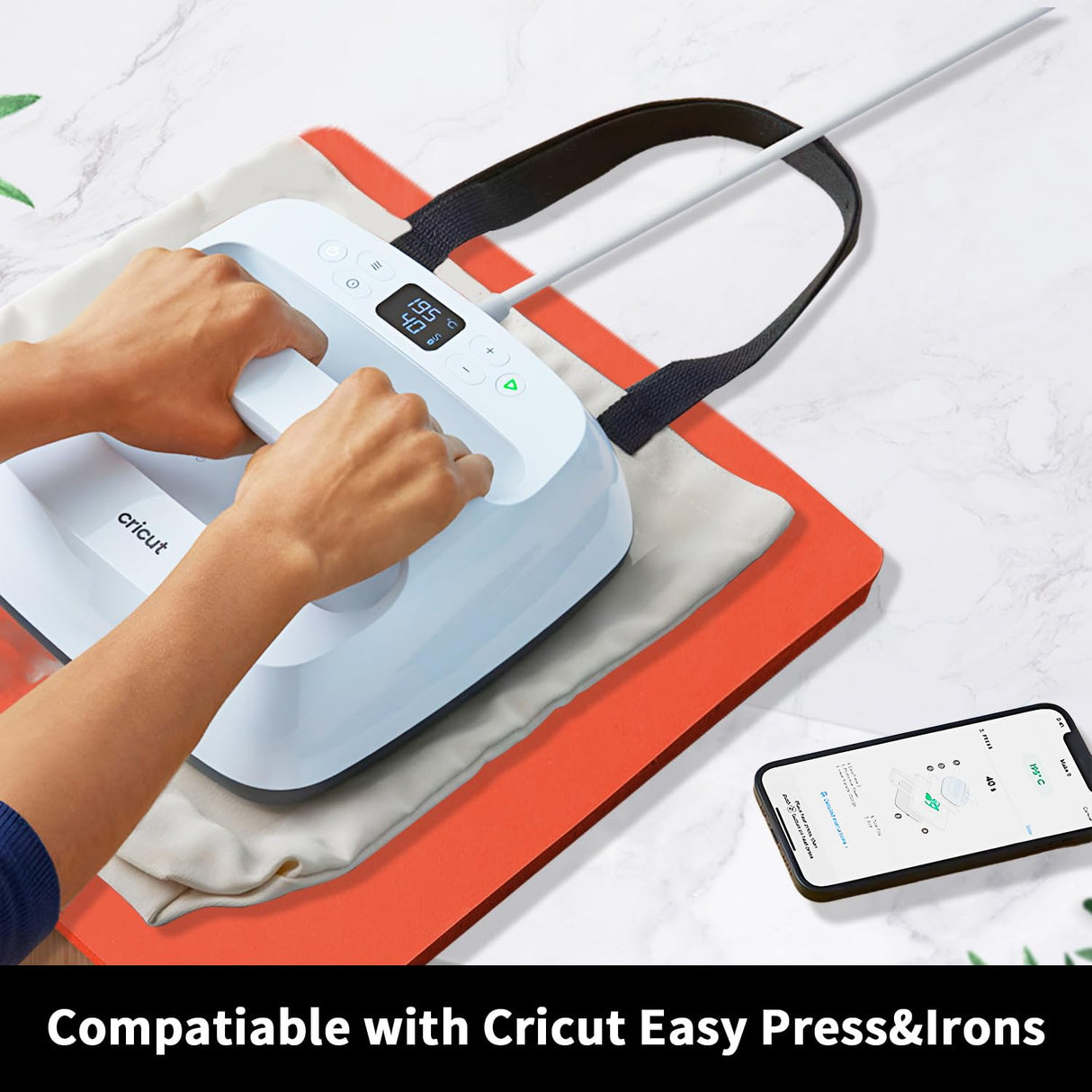 Heat Press Mat - 15x15 Inch Heat Resistant Insulation Silicone Pad for Heat Press Vinyl HTV Transfer Ironing VCHOMY