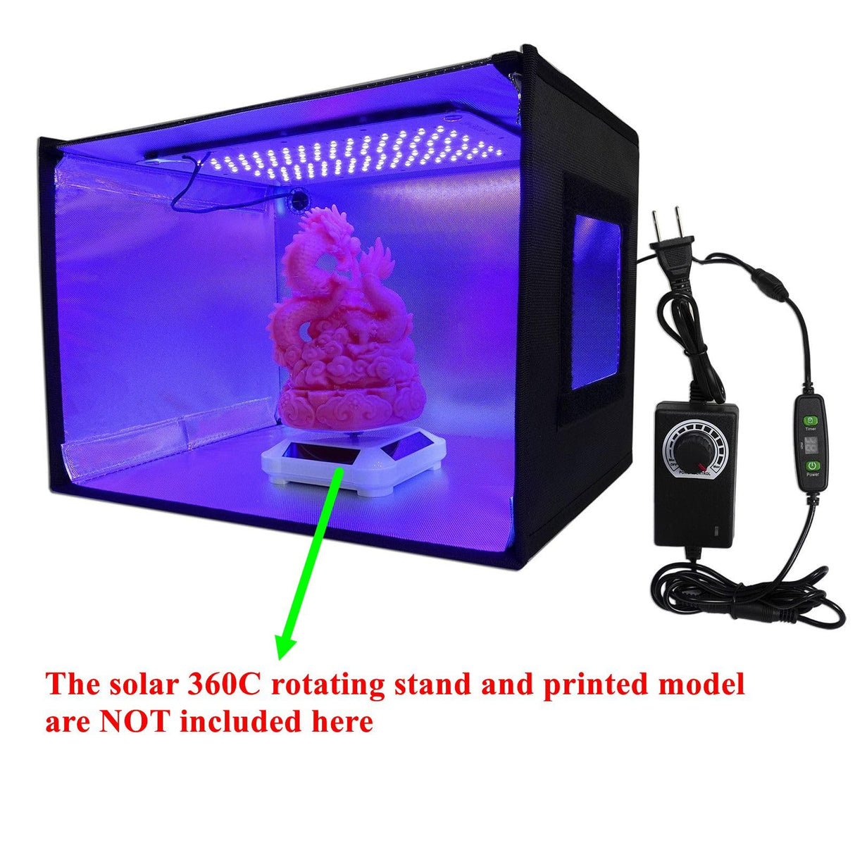 Upgrade UV Resin Curing Box with Adjustable Brightness 48W 395nm UV Curing Light Smart Time Control UV Cure Station DIY Curing Enclosure for SLA/DLP/LCD 3D Printer Solidify Photosensitive Resin HOCENWAY