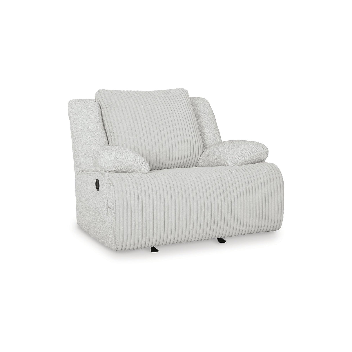 Signature Design by Ashley Top Tier Modern Indoor Upholstered Manual Rocker Recliner, White Signature Design by Ashley
