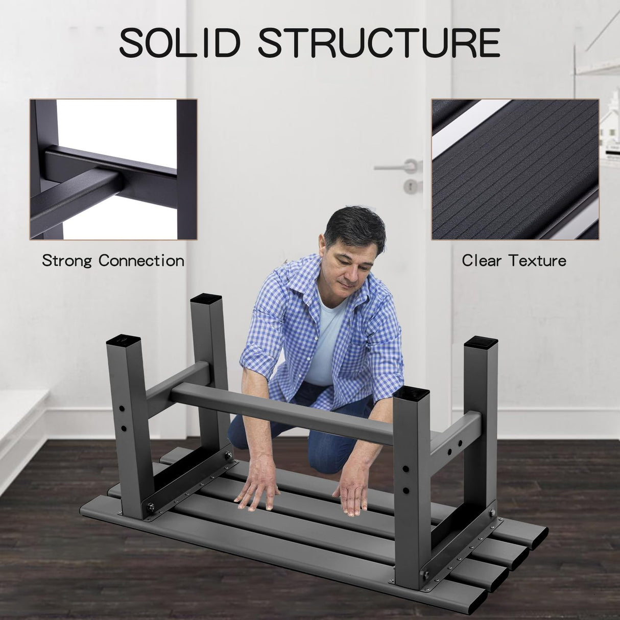 TECSPACE 35 Inches Aluminum Outdoor Weatherproof Bench Backless, 330 LBS Bearing Capacity Garden Porch Bench, Black TECSPACE