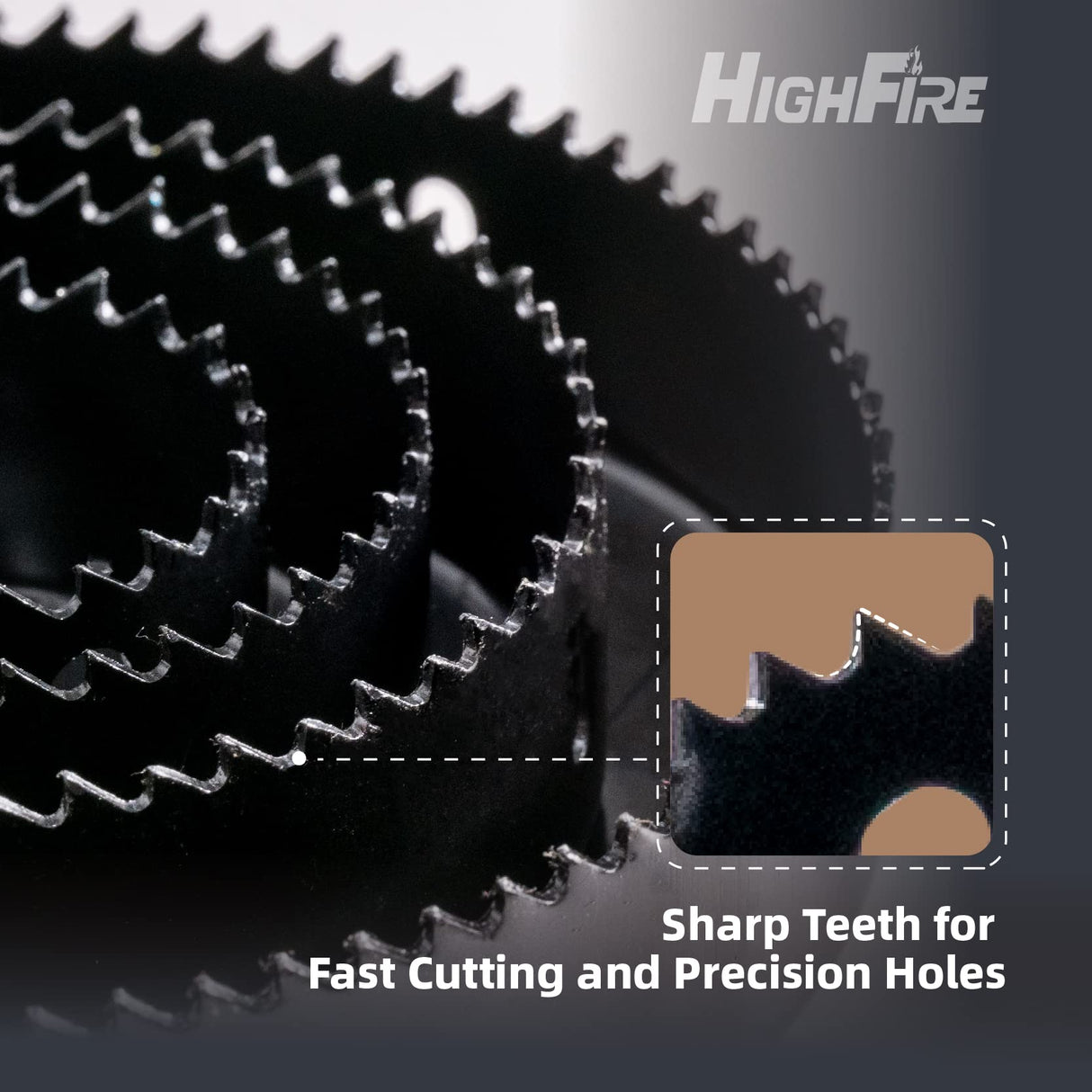 HIGHFIRE 19 PCS Hole Saw Set 3/4"-6"(19-152mm) for Soft Wood, Plywood, Drywall and PVC Board, 13PCS Hole Saw Kit, 2 Mandrels, 3 Drill Bits, 1 Hex Key Highfire