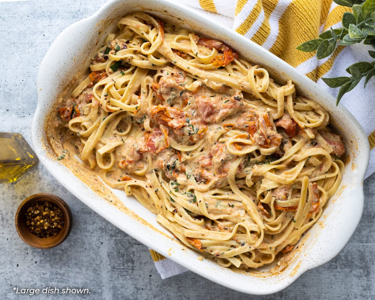 Saffron & Sage Casserole Dish Set of 3 - Baking Dishes for Oven, Contemporary White Ceramic Baking Dish Set, Heavy Duty Bakeware, Up to 500° High Heat Resistant, Dishwasher, Freezer and Food Safe Saffron & Sage Home Living