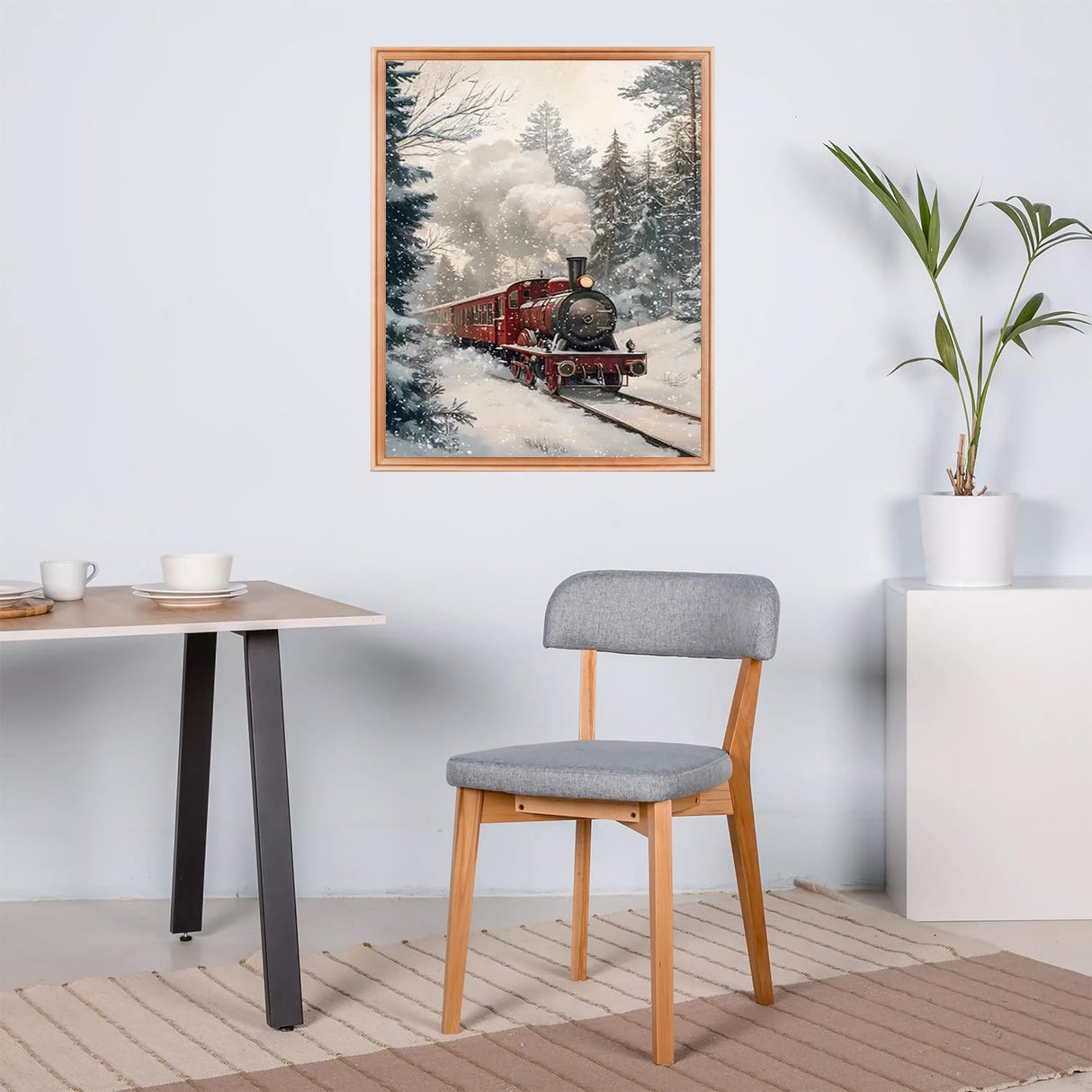 NWQZBYHT Train 5D Diamond Painting Kits for Adults,Steam Train Diamond Art Kits for Adults,DIY Round Full Drill Gem Painting Kits for Beginner,Diamond Dots Picture Crafts Home Wall Decor 12x16 Inch NWQZBYHT