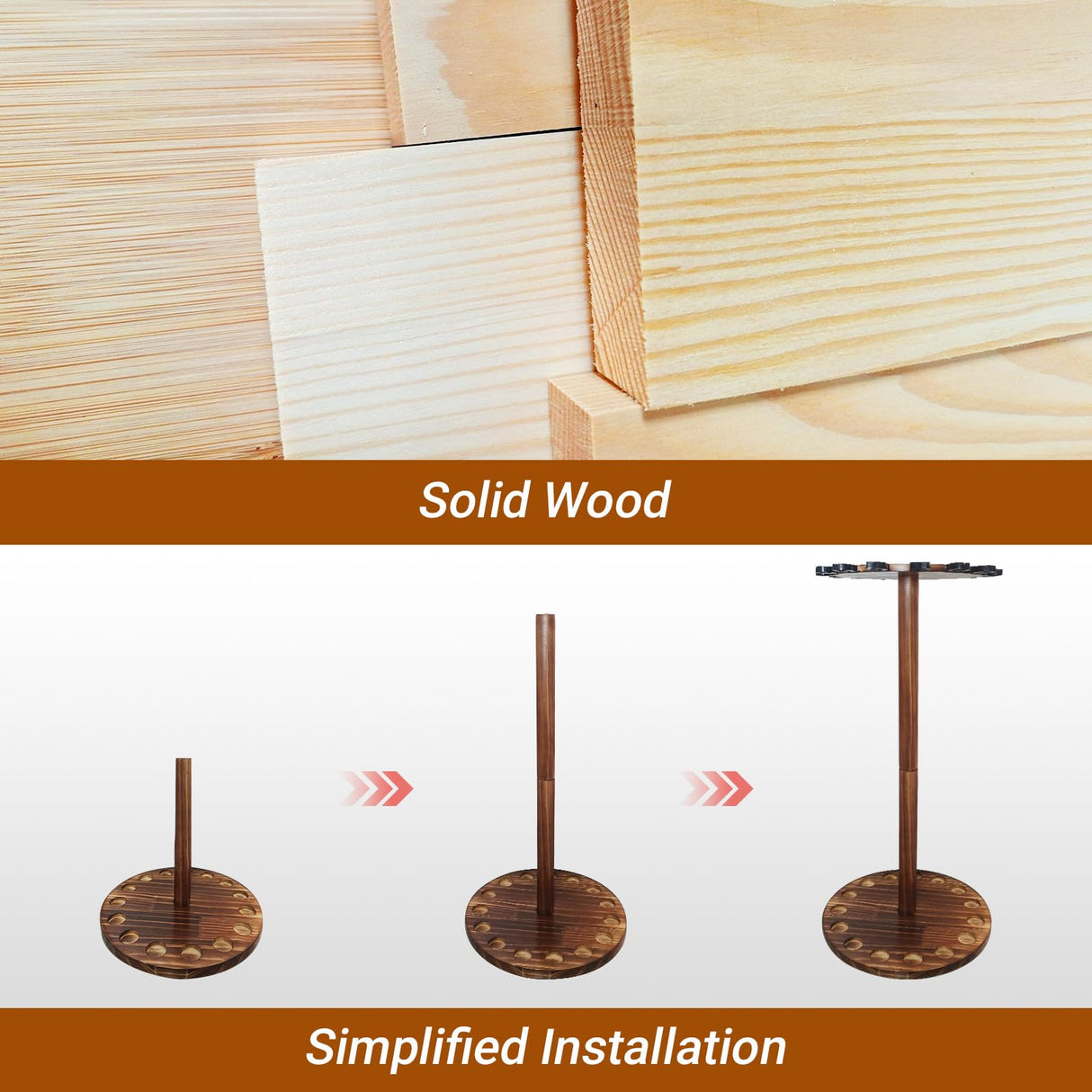 SMMYMGF Fishing Pole Holders for Garage, Wooden Fishing Rod Rack, Floor Stand Holds up to 15 Rods,Fishing Gear and Equipment Storage Organizer, Fishing Gifts for Men and Boys. SMMYMGF