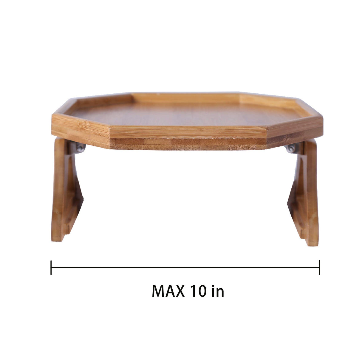 Xchouxer Side Tables Natural Bamboo Sofa Armrest Clip-On Tray, Ideal for Remote/Drinks/Phone Xchouxer