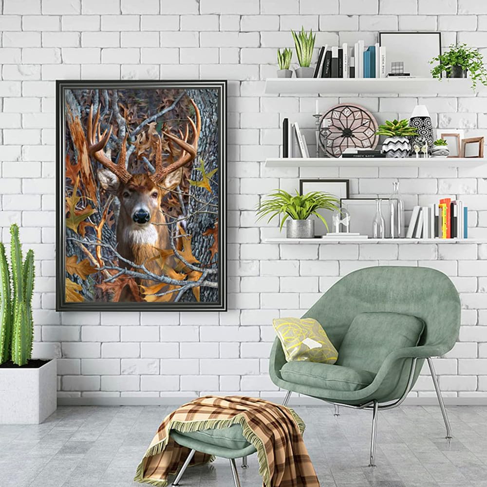 MMAHD 5D Diamond Painting Kit, Enchanted Waterfall Garden with Blue Butterflies, Full Drill Crystal Rhinestone Embroidery Art, Nature Scene (Animal) MMAHD