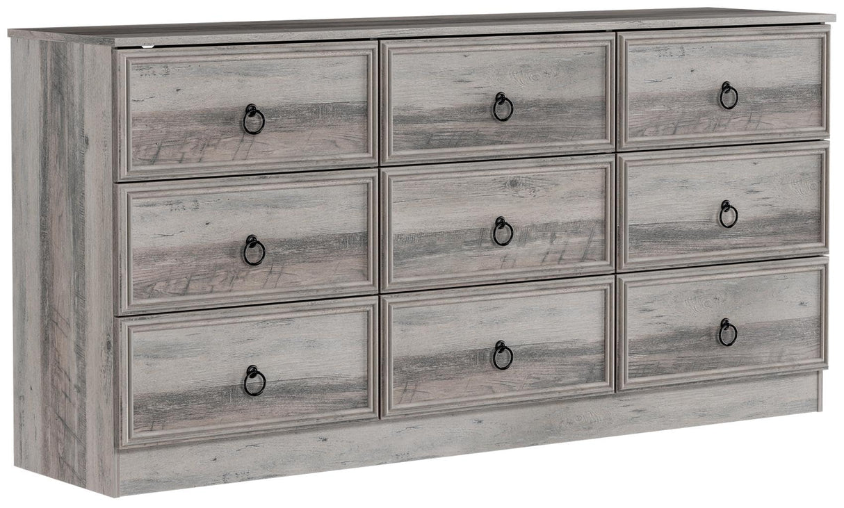 VVFLU 63”W Dresser for Bedroom Grey Dresser with 9 Wood Drawers, Dressers & Chests of Drawers with Smooth Metal Rail, Large Storage Dressers Organizer for Bedroom Living Room (Grey, 9 Drawer) VVFLU