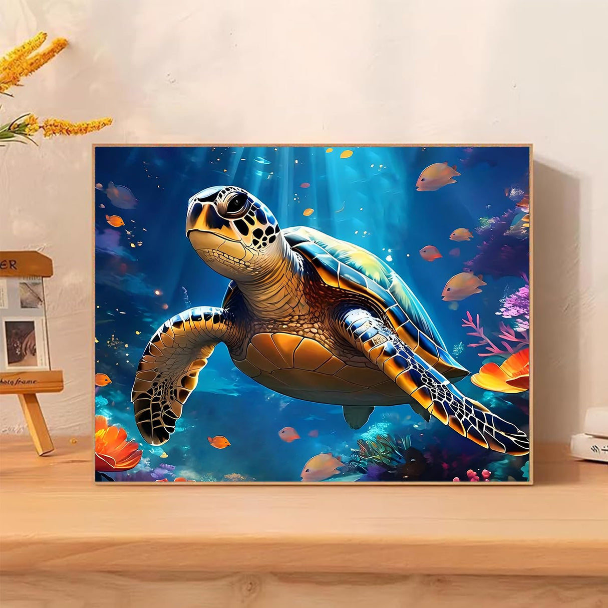 Reivworl Sea Turtles Diamond Art Kits for Adults, Turtles Diamond Painting Kits, Gem Art Kit for Gifts and Home Interior Decor 12x16 Inch Reivworl