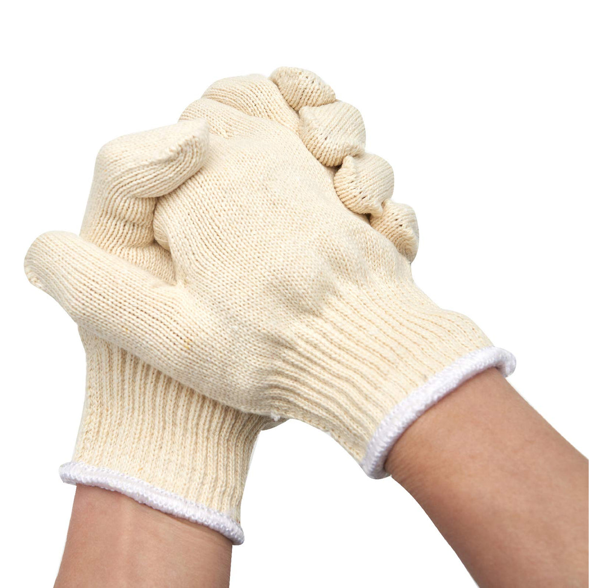 EBLAELEL Safety gloves white cotton bbq heat liners grilling work glove men cooking women knitted cotton Pack of 12 EBLAELEL