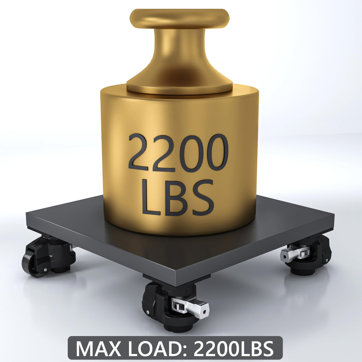 Ruiishunyy Leveling Casters Set of 4 Heavy Duty 60F - Retractable Caster Wheel with Upgraded Ratchet Handle - 360° Swivel Castor for Furniture, Workbench, Machine, Total Capacity 2200 Lbs Ruiishunyy