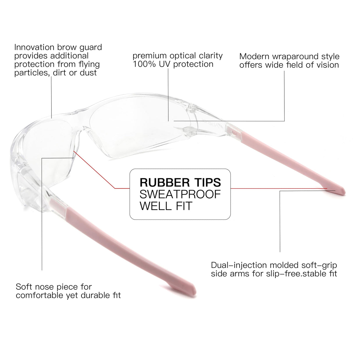 Alsenor Anti Fog Goggles Wrap-Around Shooting Safety Glasses Blue Light Blocking Protective Eyewear ANSI Z87 Cycling Glasses Alsenor