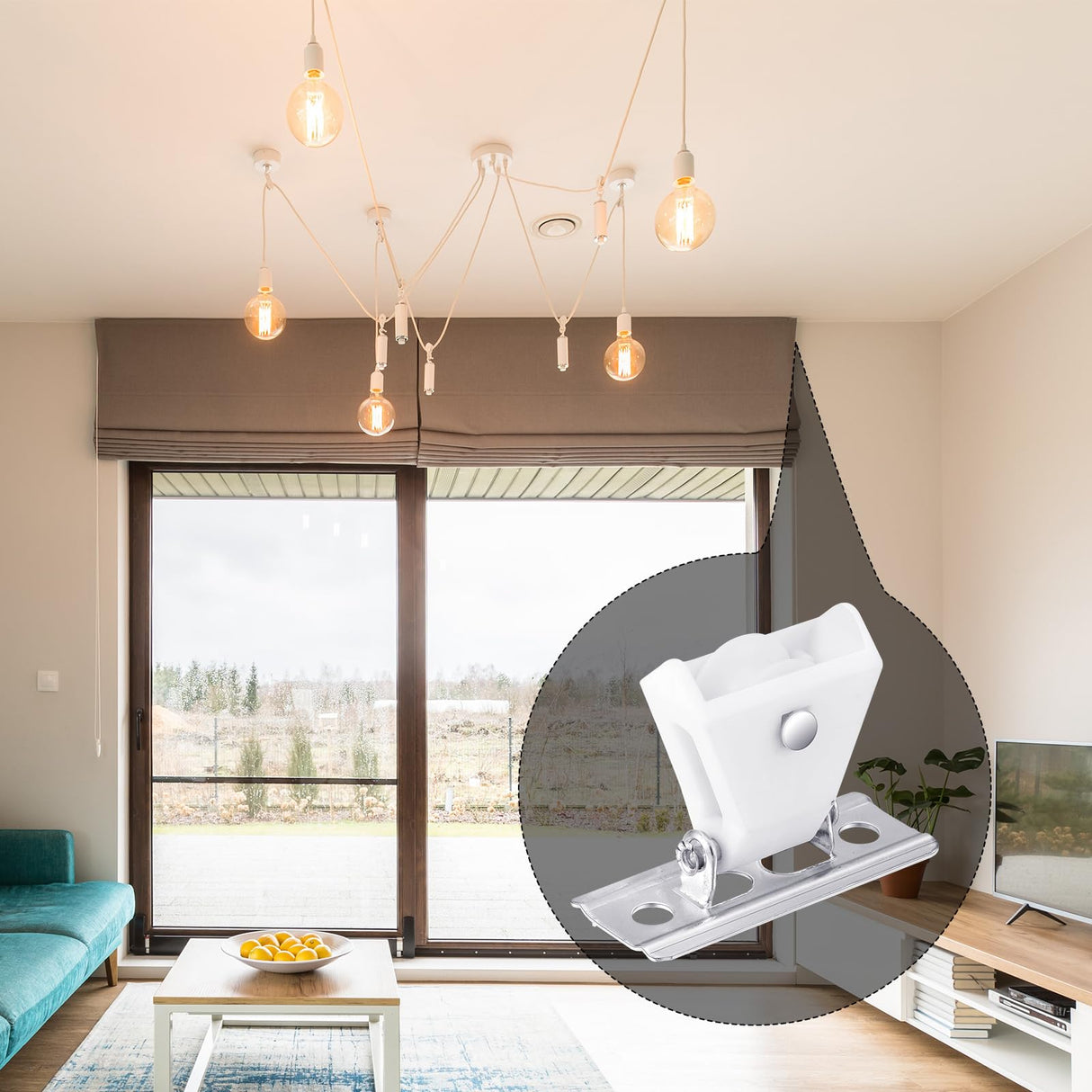 10 Pcs Roman Shade Cord Pulleys White Plastic Cord Lock Mechanism Versatile Use Roman Shade Hardware Window Blind Parts for Pleated Australian Bamboo Curtain Home Indoor Use Yoande