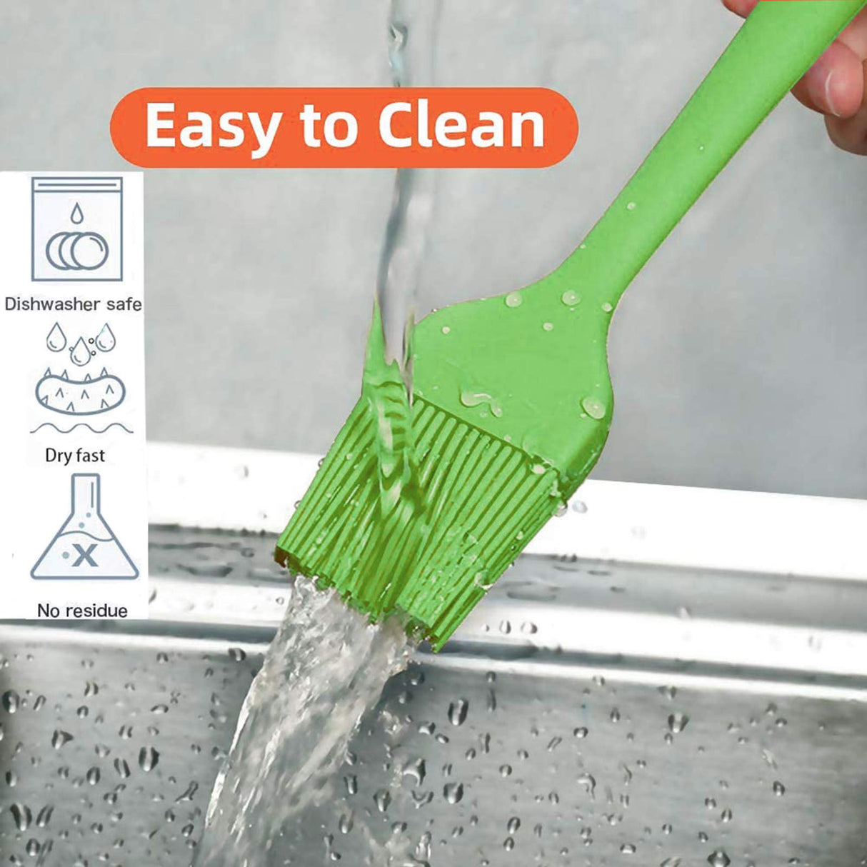 Ortarco Silicone Basting Pastry Brush for Baking Cooking Bbq Grill Spread Oil Butter Sauce 2 Pack Ortarco