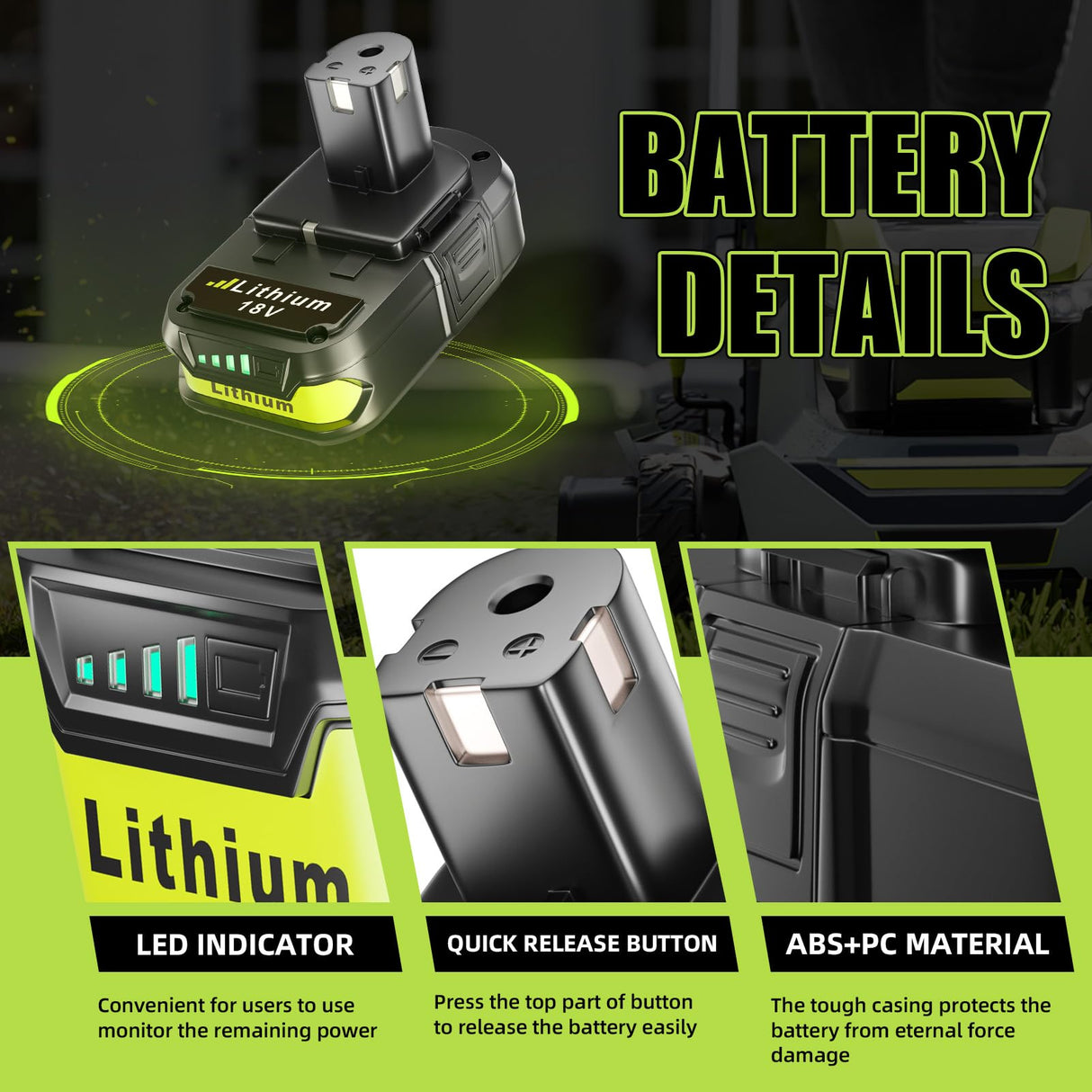 VINIDA 2Pack 3.0Ah 18V P102 Lithium-ion Replacement for Ryobi 18V Battery Compatible with Ryobi Battery 18V P102 P103 P104 P105 P107 P108 P109 P190 VINIDA