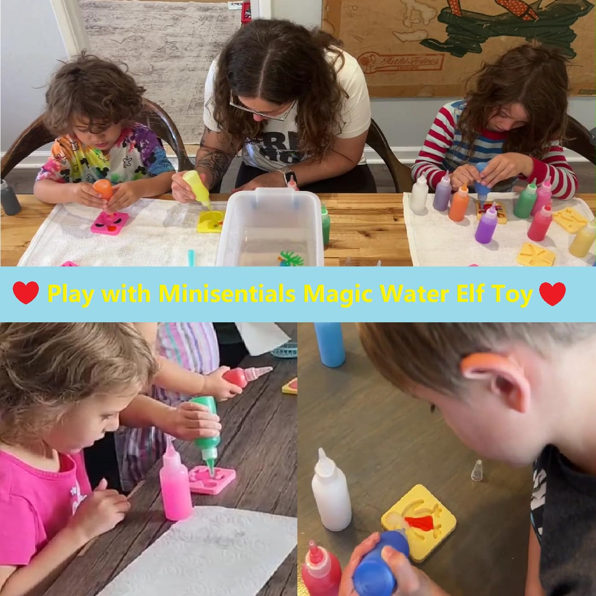 Magic Water Elf Toy Kit - 20 Magic Gels Aqua Water Fairy Pets - DIY Squishy Maker Toys - Creative Art Crafts Kits for Kids Activities - Birthday Gifts for Girls Boys Ages 6 7 8 9 10 Years Old MINISENTIALS