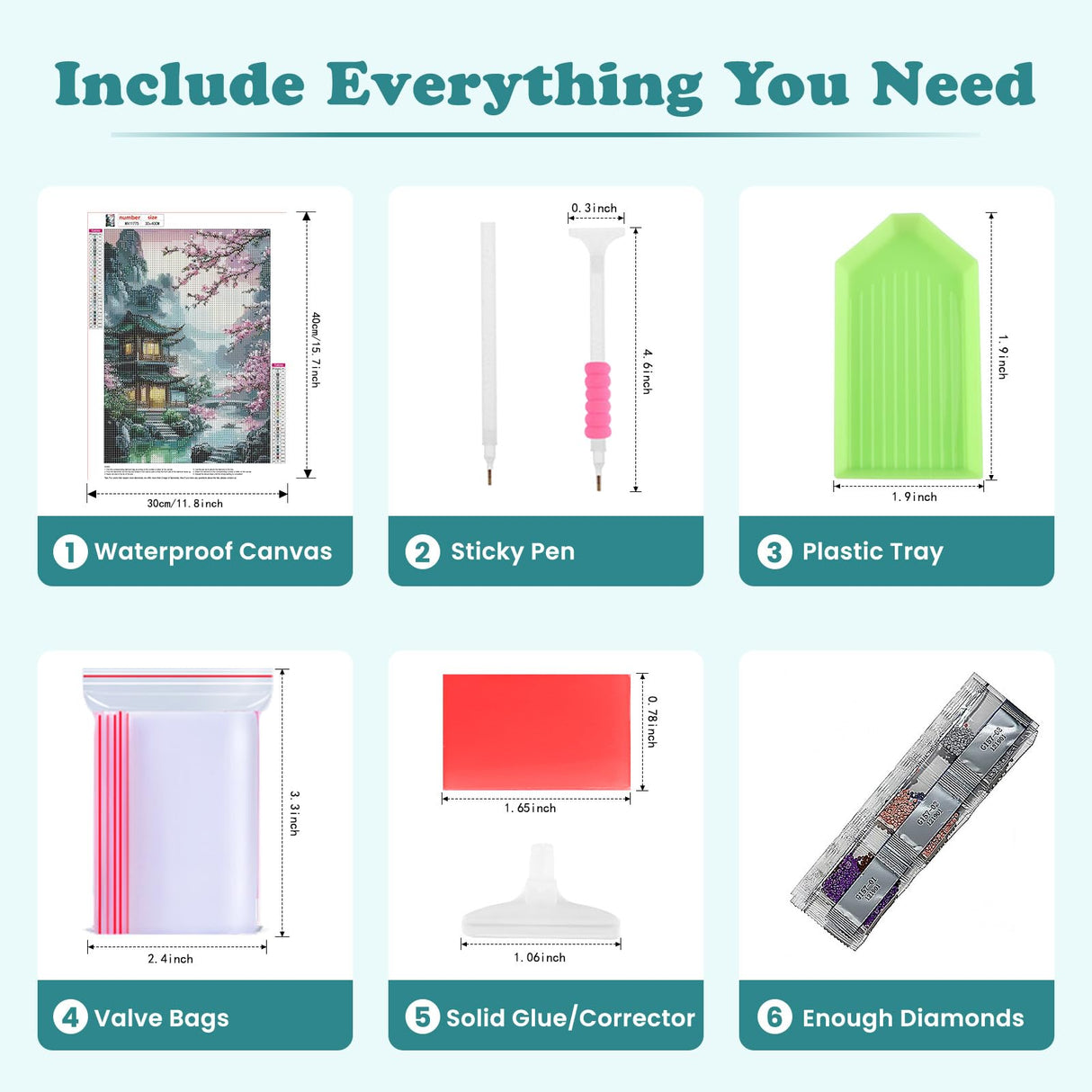 SENQAO Flowers Landscape Diamond Art Kits for Adults - Cherry Blossom Diamond Painting Kits DIY 5D Full Drill Diamond Dots Paintings with Diamonds Gem Art and Crafts for Home Decor 12x16 Inch SENQAO