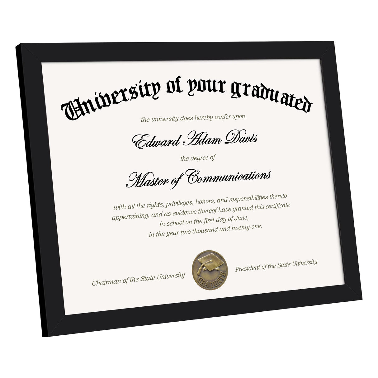 upsimples 8.5x11 Picture Frame Certificate Document Frame with High Definition Glass,5 Pack Diploma Frames for Wall and Tabletop,Black upsimples
